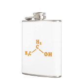 アルコールエタノールの分子化学式 フラスク (左)