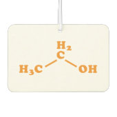 アルコールエタノール分子化学式 カーエアーフレッシュナー (正面)