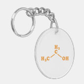 アルコールエタノール分子化学式 キーホルダー (正面左)
