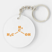 アルコールエタノール分子化学式 キーホルダー (裏面)