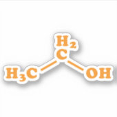 アルコールエタノール分子化学式 シール (正面)