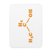 アルコールエタノール分子化学式 マグネット (縦)
