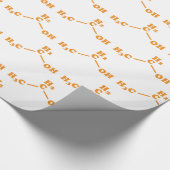 アルコールエタノール分子化学式 ラッピングペーパー (角)