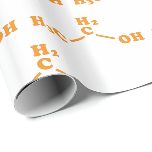 アルコールエタノール分子化学式 ラッピングペーパー (ロールコーナー)