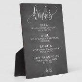 アルコールカクテルドリンクバー結婚編集可能サイン フォトプラーク (側面)