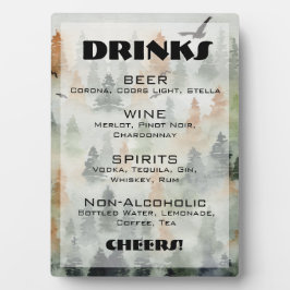 アルコールカクテルドリンクバー編集可能サイン フォトプラーク