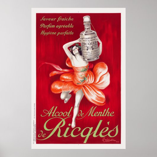 アルコールデメナデリクレスヴィンテージポスター1924 ポスター (正面)