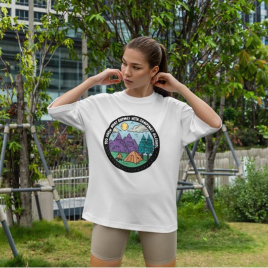 アルコールバッジ付きキャンプ Tシャツ