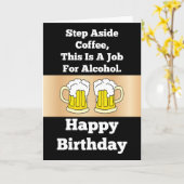 アルコールバースデー・カードのための仕事 カード (黄色い花)