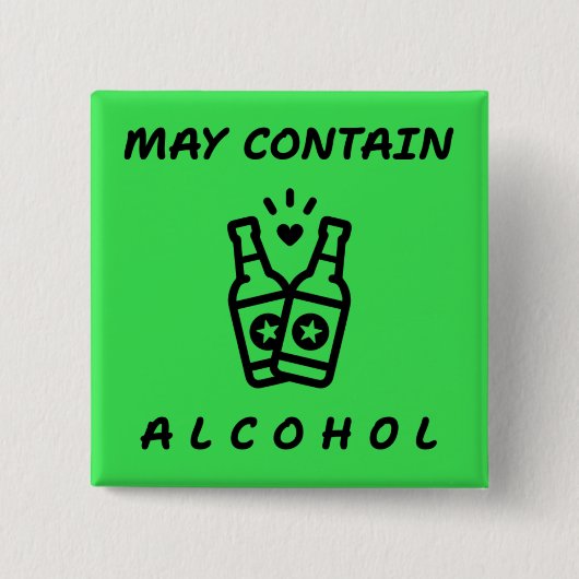 アルコールボタンを含むおもしろい場合あり – クリックボトル 缶バッジ (正面)