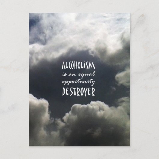 アルコール中毒 ポストカード (正面)