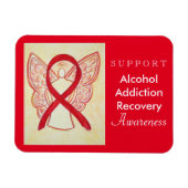 アルコール依存回復認識度リボンマグネット マグネット (横)
