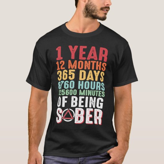 アルコール依存症のアルコール依存症である1年 Tシャツ (正面)