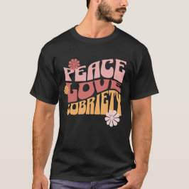 アルコール依存症を回復する平和への愛 Tシャツ