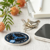 アルコール依存症匿名フェニックスメダリオンコイン キーホルダー (側面)