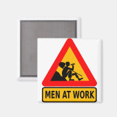 アルコール依存症 – 職場の男性 マグネット (正面/裏面)