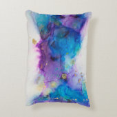 アルコール墨絵画画。抽象芸術。アルコールインキバ アクセントクッション (裏面(縦))