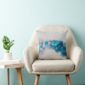 アルコール墨絵画画。抽象芸術。アルコールインキバ クッション (椅子)