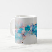 アルコール墨絵画画。抽象芸術。アルコールインキバ コーヒーマグカップ (正面左)