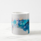 アルコール墨絵画画。抽象芸術。アルコールインキバ コーヒーマグカップ (中央)