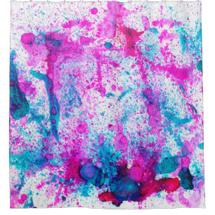 アルコール墨絵画画。抽象芸術。アルコールインキバ シャワーカーテン