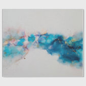 アルコール墨絵画画。抽象芸術。アルコールインキバ ラッピングペーパー (フラット)