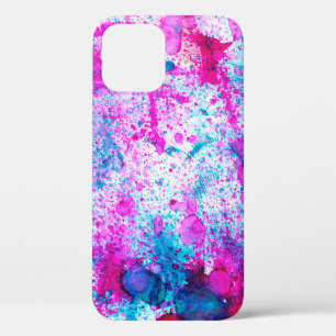 アルコール墨絵画画。抽象芸術。アルコールインキバ iPhone 12ケース