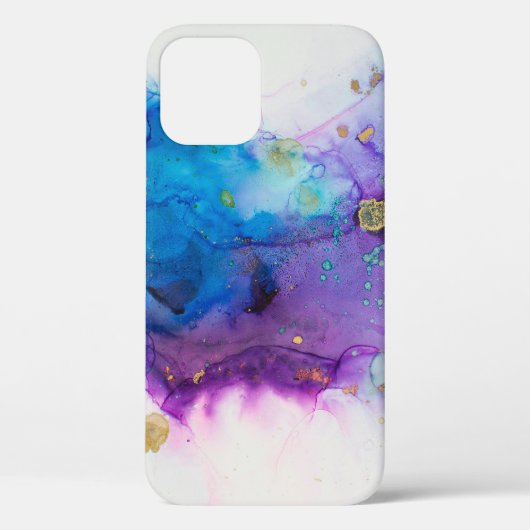 アルコール墨絵画画。抽象芸術。アルコールインキバ Case-Mate iPhoneケース (裏面)