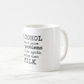 アルコール対ミルク コーヒーマグカップ (正面右)