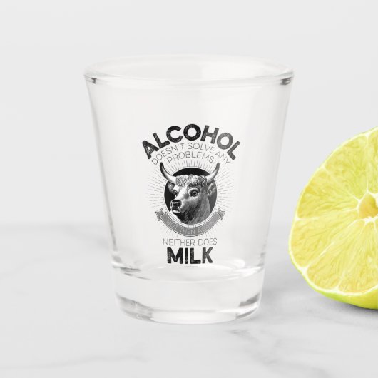 アルコール対ミルク ショットグラス (正面)