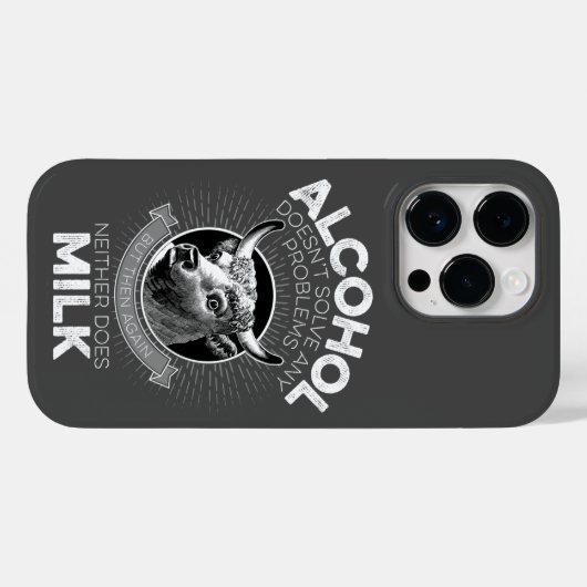 アルコール対ミルク Case-Mate iPhoneケース (裏面 (横))