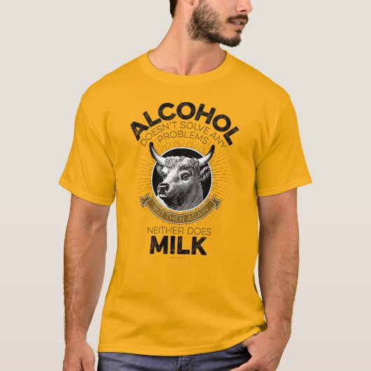 アルコール対ミルク Tシャツ (正面)
