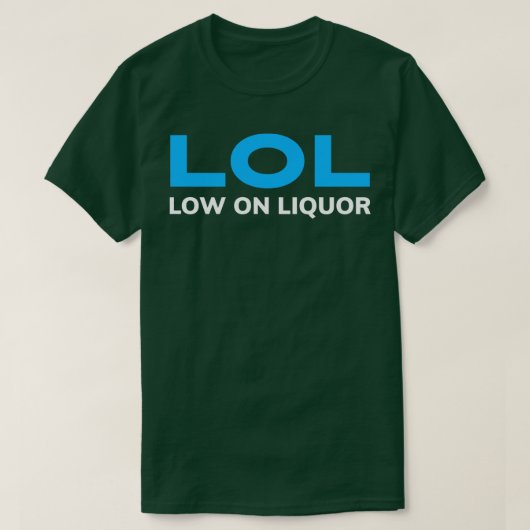アルコール度数の低いアルコール Tシャツ (デザイン正面)