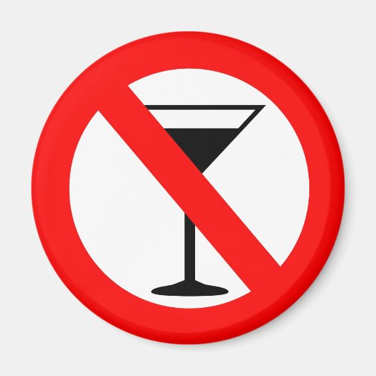 アルコール徴候なし マグネット (正面)