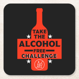 アルコール抜きで地味な スクエアペーパーコースター