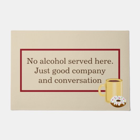 "アルコール無し" ドアマット (正面)