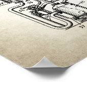 アルコール特許の蒸留装置 ポスター (角)