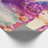 アルコール絵画インク（紫） ラッピングペーパー (角)
