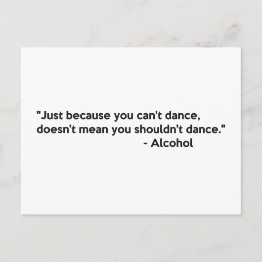 アルコール自信踊り ポストカード (正面)
