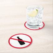 アルコール赤い丸記号なし |丸カスタムコースター ラウンドペーパーコースター (インサイチュ)