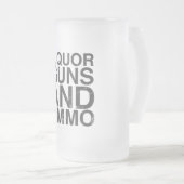 アルコール飲料銃及び弾薬曇らされたガラス フロストグラスビールジョッキ (正面右)