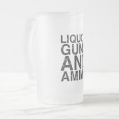 アルコール飲料銃及び弾薬曇らされたガラス フロストグラスビールジョッキ (正面左)