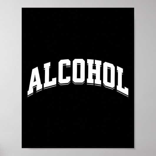 アルコール おもしろい 飲酒 プレッピー 美意識 ビール ワイン ポスター (正面)