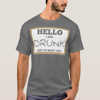 アルコール こんにちは 私は酔っ払い 面白い 男性 女性 ギフト プリ Tシャツ