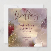 アルコール&インクエレガントウェディング招待状 招待状 (正面)