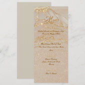 アルコール インク ローズ グリッター ゴールド シック フラット メニュー (正面/裏面)