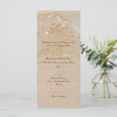 アルコール インク ローズ グリッター ゴールド シック フラット メニュー (スタンド正面)