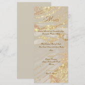 アルコール インク ローズ グリッター ゴールド シック フラット メニュー (正面/裏面)