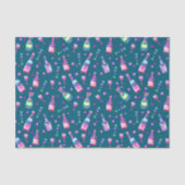 アルコール ウォーターカラー パターン | ダーク ティール 薄葉紙 (正面)