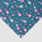 アルコール ウォーターカラー パターン | ダーク ティール 薄葉紙 (詳細)